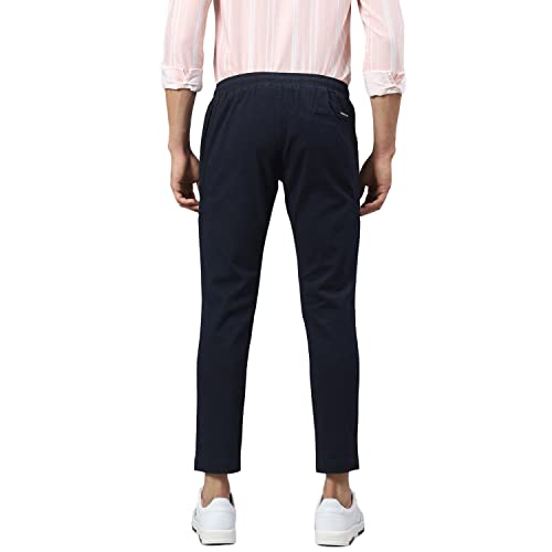 Image of Hubberholme Men's Tapered Fit Cotton Trousers, Ankle Length Elastic & Drawstring Waist Chinos