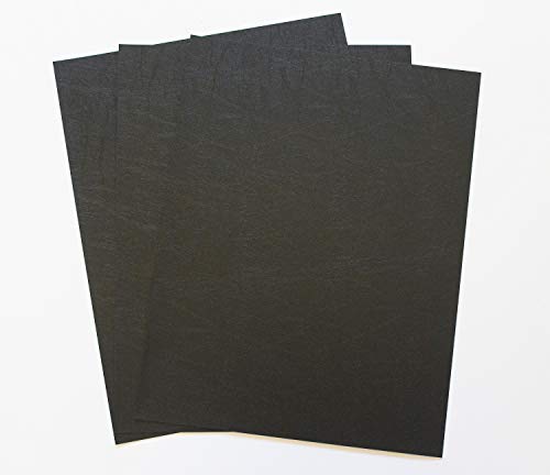 Binditek 16mil LeatherTextured Polycovers - for Business Reports and Proposals 8-1/2 x 11 Inches Black Color, Pack of 50