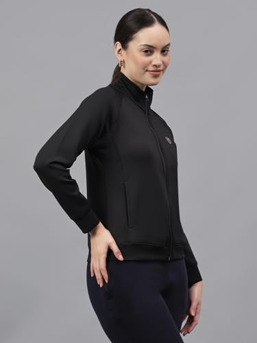 Image of Cantabil Solid Full Sleeves High Neck Regular Fit Women Casual Jacket | Casual Winter Jackets for Women | Ladies Jackets for Winter Wear (P LJKT00102)