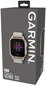 Garmin [ Renewed ] Venu Sq, GPS Smartwatch with All-day Health Monitoring and Fitness Features, Built in Music Storage,Sports Apps and More, Up to 6 days battery life, Light Sand (Renewed)