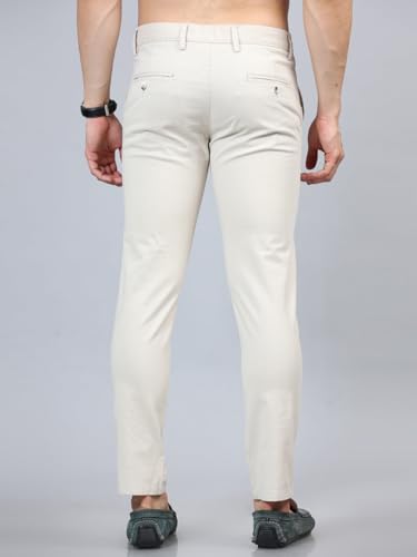 Image of Jack and Jini Men Casual Stretchable Cotton Pants | Chinos | Trousers (Regular Fit)
