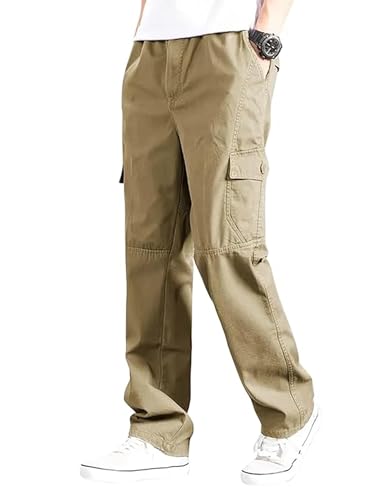 Image of Cargo for Men || Cotton Cargo Pant || Drawstring Waist Pant (Also Available in Plus Sizes) (W-Cargo-117-120)