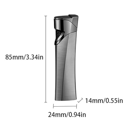 Encendedor de butano recargable de metal, mechero portátil antiviento para exterior 7