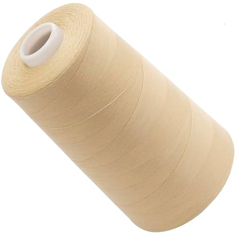 AERZETIX - C72834 - Spool of sewing thread 120 (40/2) 4000 m - polyester - beige yellow - sewing haberdashery twine cord sewing clothes leather goods Cover