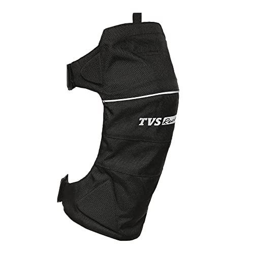Image of TVS Knee Guards for Bikers-CE Level 2 Certified Impact Resistance, Enhanced Visibility with Reflective Accents, Adjustable & Comfort Fit, 600D Polyester, Breathable for Long Rides