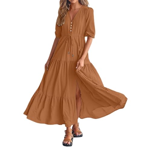 Robe florale bohème à col en V idéale pour vos fêtes d'été