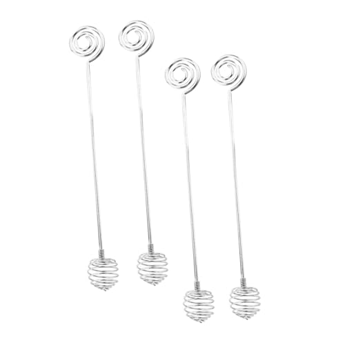 FUNOMOCYA 4 Piezas batidora de Miel Barra de Miel Palo de Miel licuadora de Vaso Palo para Mezclar Miel Vara de Tomar Miel Barras de Miel Palo para Mezclar café Acero Inoxidable Silver