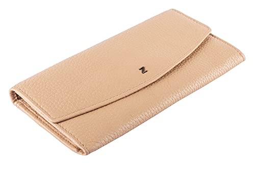Zinda Genuine Leathers Women’s Wallet Purse Flap Over Rfid Protection (Butter) #TOP2