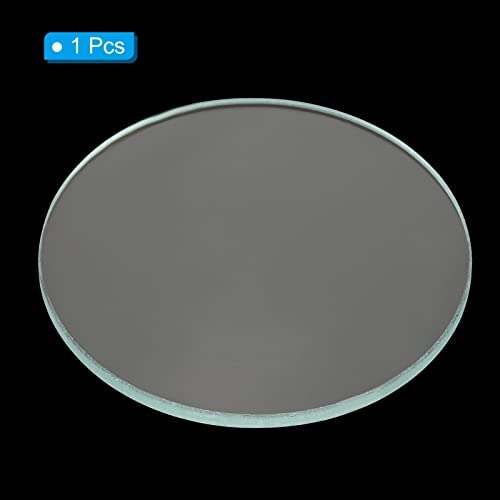 Image of PATIKIL 12 inch (300mm) Focal Length Flat Convex Lens, 50mm Diameter 4mm Height Glass Optically Polished Round Edges Lens for Physics Experiment, Clear