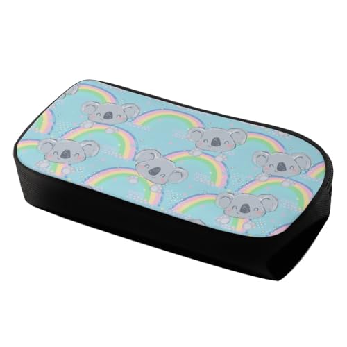 Image of Rainbow Koala Pencil Case for Men Women,Large Capacity Pencil Box for Boys Girls,Pencil Case Pouch with Zipper for School Work Travel
