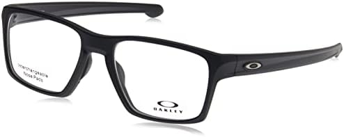 Oakley Men's OX8140 Litebeam Square Prescription Eyeglass Frames, Satin Black/Demo Lens, 55 mm