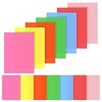 Classicseali 14pcs Dyslexia Reading Aids, 7.87 X 5.7 In Colored Overlays for Dyslexia, Durable Dyslexic Reading Tools for Kids, for Dyslexia Irlens, ADHD and Reduce Visual Stress (7 Colors)