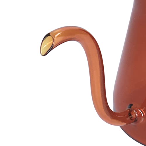 Cafetera de borosilicato alto de 600 ml con diseño de boquilla larga estilizada 3