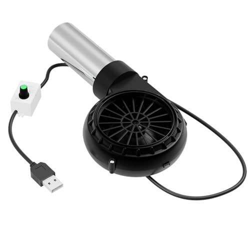 YUXITA Soplador de barbacoa USB de 5 V con cable USB, ventilador de mano, herramienta de fuelle para cocinar al aire libre y acampar
