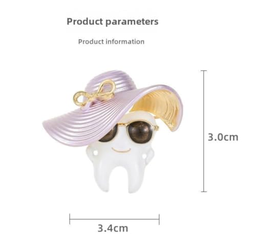 Image of 1PCS /6PCS Dental Pin Cute Enamel Dental Brooch Fashion Unisex Cartoon Clothing Badge Lapel Pin Campus Clothing Accessories Medical Jewelry Souvenir Gift Doctor Nurse Graduate Student