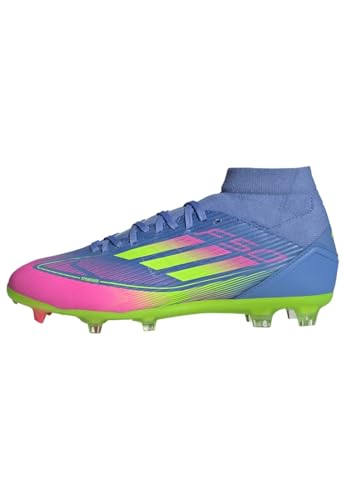 adidas Women's Chaussure mi-montante F50 League Terrain souple/Multi-surfaces, Blue Fusion/Lucid Lemon/Lucid Pink, 38 2/3 adidas Women's Chaussure mi-montante F50 League Terrain souple/Multi-surfaces, Blue Fusion/Lucid Lemon/Lucid Pink, 38 2/3