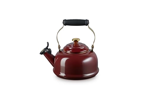 Image of Le Creuset Enamel on Steel Whistling Tea Kettle, 1.7 qt., Garnet
