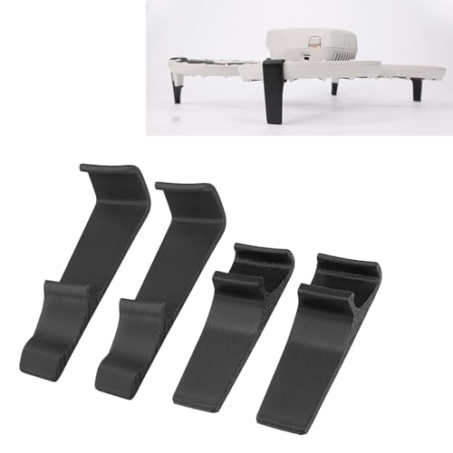 4pc Extension Landing Gear for DJI Flip, 2.6CM Height Increasing Tripod Legs Anti-Scratch Anti-Friction Bracket Support Leg (Black)