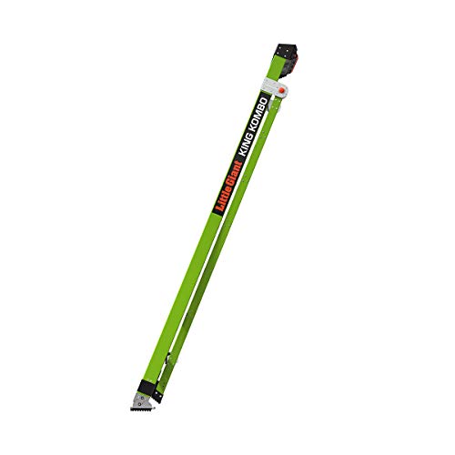 Little Giant Ladders, King Kombo, Technical, 8 Ft. A Frame, 14 Ft. Extension, Ground Cue, V-bar, Sure Set Feet, Fiberglass, Type 1AA, 375 lbs weight rating, (13814-074)