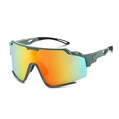 Dark Green Frame Red Green Mirrored Lens