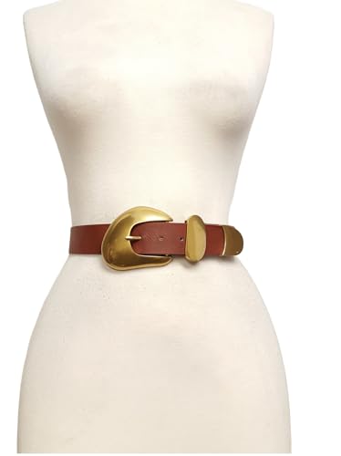 Western-Inspired Vintage Gold Statement Buckle Belt2