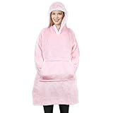 Whalehub Oversized Wearable Blanket Hoodie, Big & Warm Sweatshirt for Women & Men with Giant Pocket