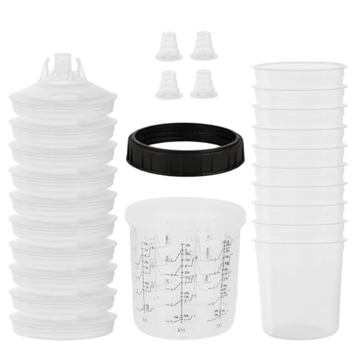 600ml Disposable Paint Spray Gun Cup Set (10-Pack)