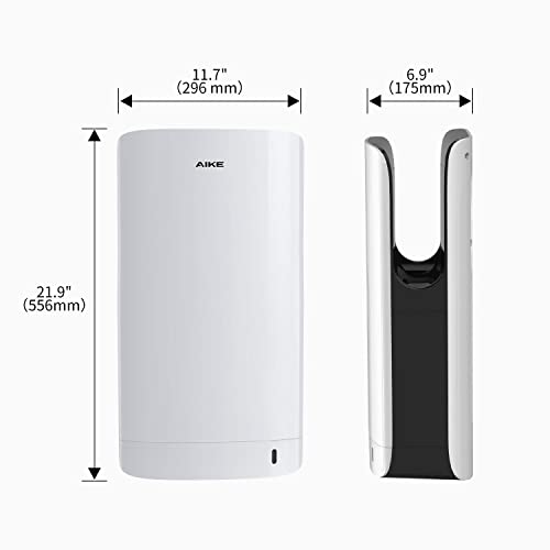 AIKE Swan Slim Händetrockner mit HEPA-Filter, Elegantes Kurven-Design und Minimalistische Ästhetik für Moderne Badezimmer, 220V Modell AK2065