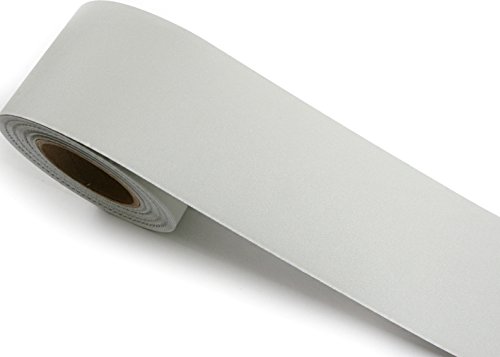 ROSEROSA Peel and Stick Decorative PVC Solid Instant Self-Adhesive Border Sticker Gray (SG31B : 3.93 inch X 16.40 feet)