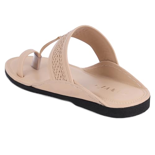 Image of CANVI Stylish Fancy & Comfortable Men's Kolhapuri Chappal Sandal Slipper for Men Stylish Faux Leather Men's Kolhapuri Slippers Thong Sandals for Men Stylish & Comfortable