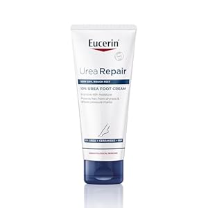 Eucerin UreaRepair Plus 10% Urea Foot Cream 100ml, Intensive Moisturising Foot Treatment for Dry, Cracked Feet and Heels, with Ceramide & Natural Moisturising Factors, Fast-Absorbing Moisturiser