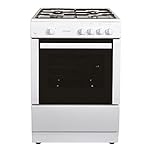 Statesman MAXI60GSF Single Cavity Gas Cooker, Integrated Grill, 60cm, White