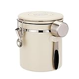 ShanSon Coffee Canister Airtight Stainless Steel Kitchen Food Storage Container with Date Tracker...