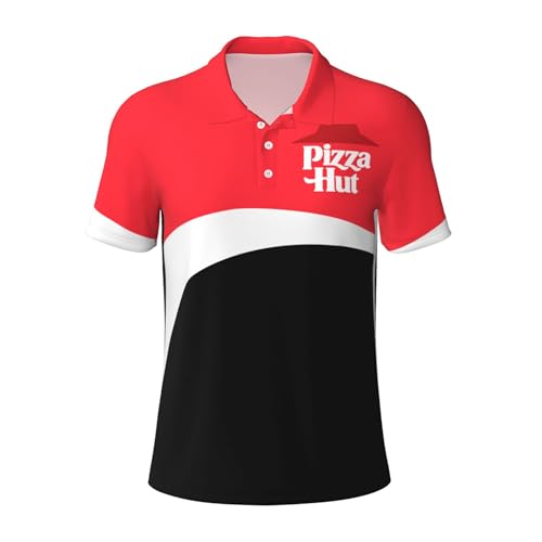 Piz*za Men's Basic Polo Hu&t T Shirts Summer Tee Tops Short Sleeve Crew Neck T-Shirts for Men Teen Boys Tshirt Work Uniform Clothes