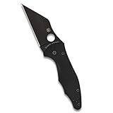 Spyderco Yojimbo 2 Specialty Tactical Folding Knife with 3.2' CPM S30V Steel Black Wharncliffe Blade and Durable Black G-10 Handle - PlainEdge - C85GPBBK2