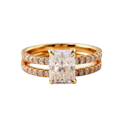 Bague fiançailles moissanite, cadeau idéal pour femme