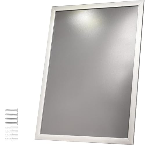 Albyco - A4 Klapprahmen, Klickrahmen, Wechselrahmen, Easy-Click-System - Fotorahmen, Frame, A4 Format - 21x29,7 cm - Profilbreite 19 mm - Aluminium - Entspiegelter Schutzscheibe, Befestigungsmaterial