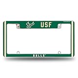 Rico Industries NCAA South Florida Bulls Alternate 12' x 6' Chrome All Over Automotive License Plate Frame for Car/Truck/SUV