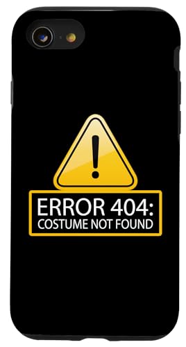 Funny Caution Error 404 Costume de Blague d'ordinateur Non trouvé Meme Coque pour iPhone SE (2020) / 7/8