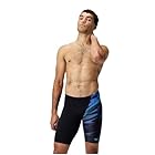 Speedo Men's Hyperboom V-Cut Jammer | Quick Drying | Training | Fitness | Chlorine Resistant Jammer, Black/Cobalt Pop, 34