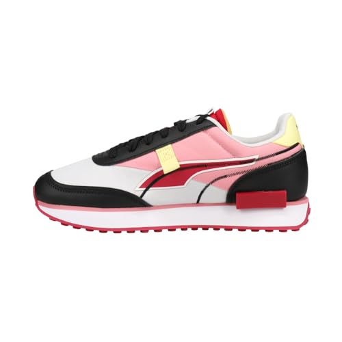 PUMA Puma Future Rider Sneaker, White Black-Persian Red, 5 US Unisex Big Kid