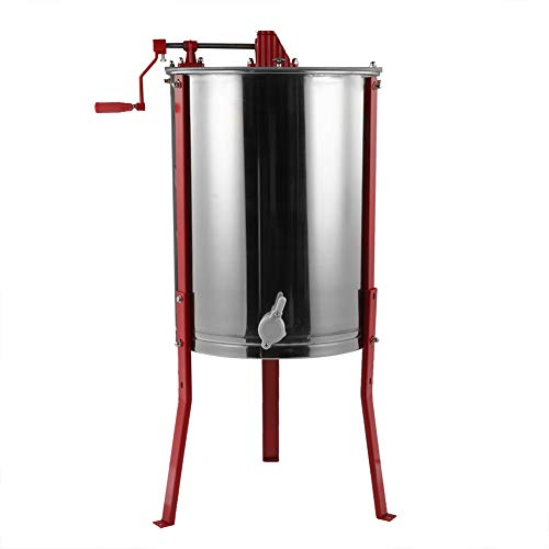 Honey Extractor Manual Honey Extractor 4 Honeycombs Beekeeper Honey Extractor Food-Safe Stainless Steel with Cover for Beekeeping Harmony