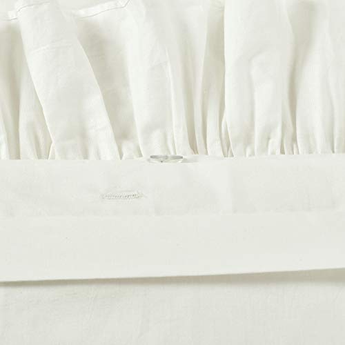 Image of Lush Decor Reyna Ruffle Cotton Duvet Cover Set 3 Piece Set California King, White - King Size Bedding Set - White Duvet King - Ruffled Bedding - Coquette Decor