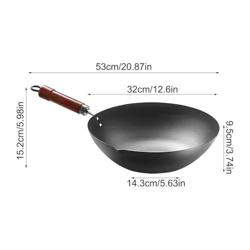 Generisch Eisenpfanne - Japanische Eisenpfanne | Tragbarer Nicht-Stick-Sturzbraten- | Mehrzweckdauerwalt, rostfreie, unbeschichtete Nicht-Stick- für elektrische Küchenherd-Induktion Kochfeld Heims