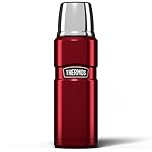 Thermos Stainless King 470ml Multi- Purpose Thermos Flask - Original-Style Flask can be used as Travel Mug or Insulated Water Bottle for Daily Commute & Weekend Adventures – Red