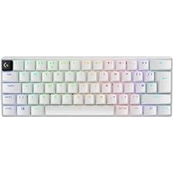 Logitech G PRO X 60 Lightspeed Wireless Gaming Keyboard, Ultra Compact TKL 60% Mechanical Keyboard, LIGHTSYNC RGB, Dual-Shot PBT Keycaps, GX Optical Tactile Switches, Windows PC, UK English - White