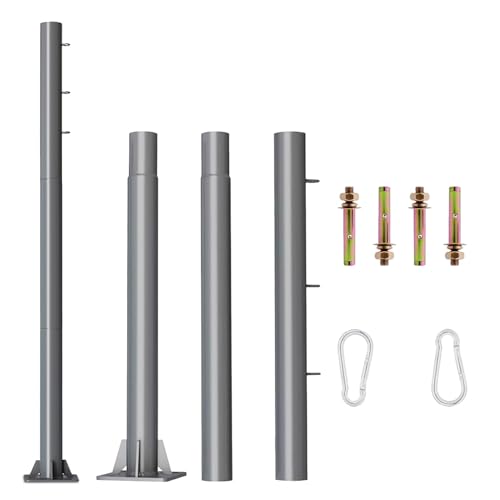 SteelGriip 10ft Shade Sail Poles, 2.28" Diameter Heavy Duty Metal Support Pole Kit, Sun Shade Awning Canopy Posts for Patio, Garden, Yard, Backyard, 2 Pack — view 3