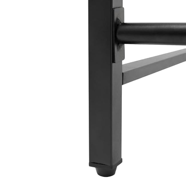 Extendable Microwave Oven Rack,Heavy Duty Adjustable Kitchen Counter Shelf, 2 Tier Microwave Stand with 6 Hooks for Kitchen Countertop Restaurant, Black