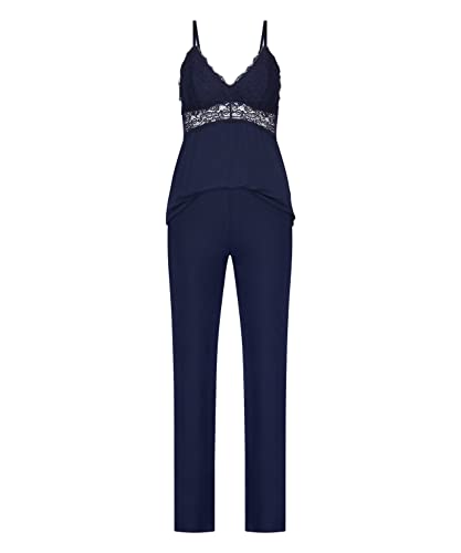 HUNKEMÖLLER Pyjama-Set Vera Lace - Peacoat - 2XS