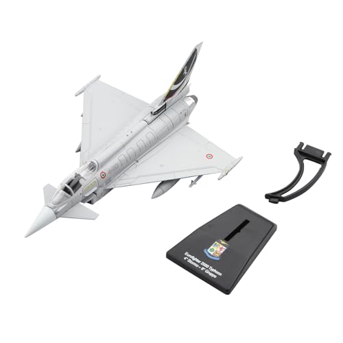 MOUDOAUER 1/100 Scale Eurofighter Typhoon EF-2000 Fighter Model Alloy Model Diecast Plane Toy for Collection